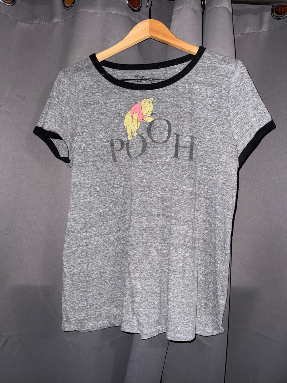 torrid Gray Ringer Tee with Pooh Graphic
